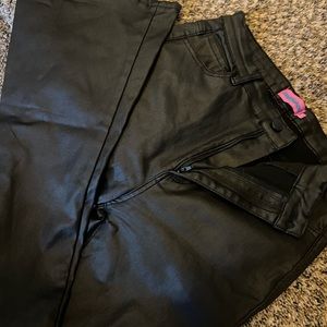 Faux leather pants